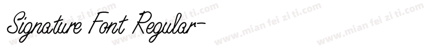 Signature Font Regular字体转换